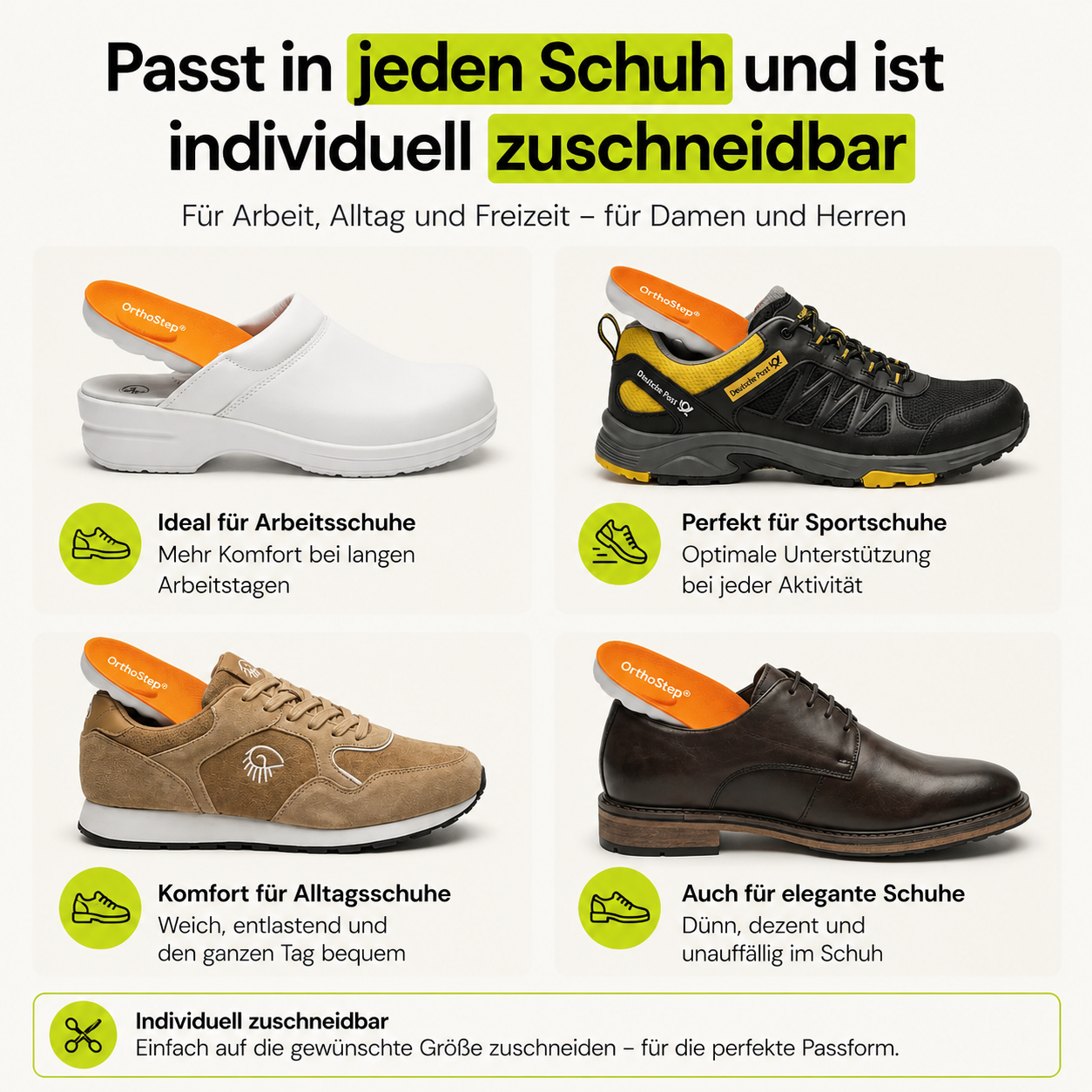 Entlastungssohlen bei Fersenschmerzen & Plantarfasziitis