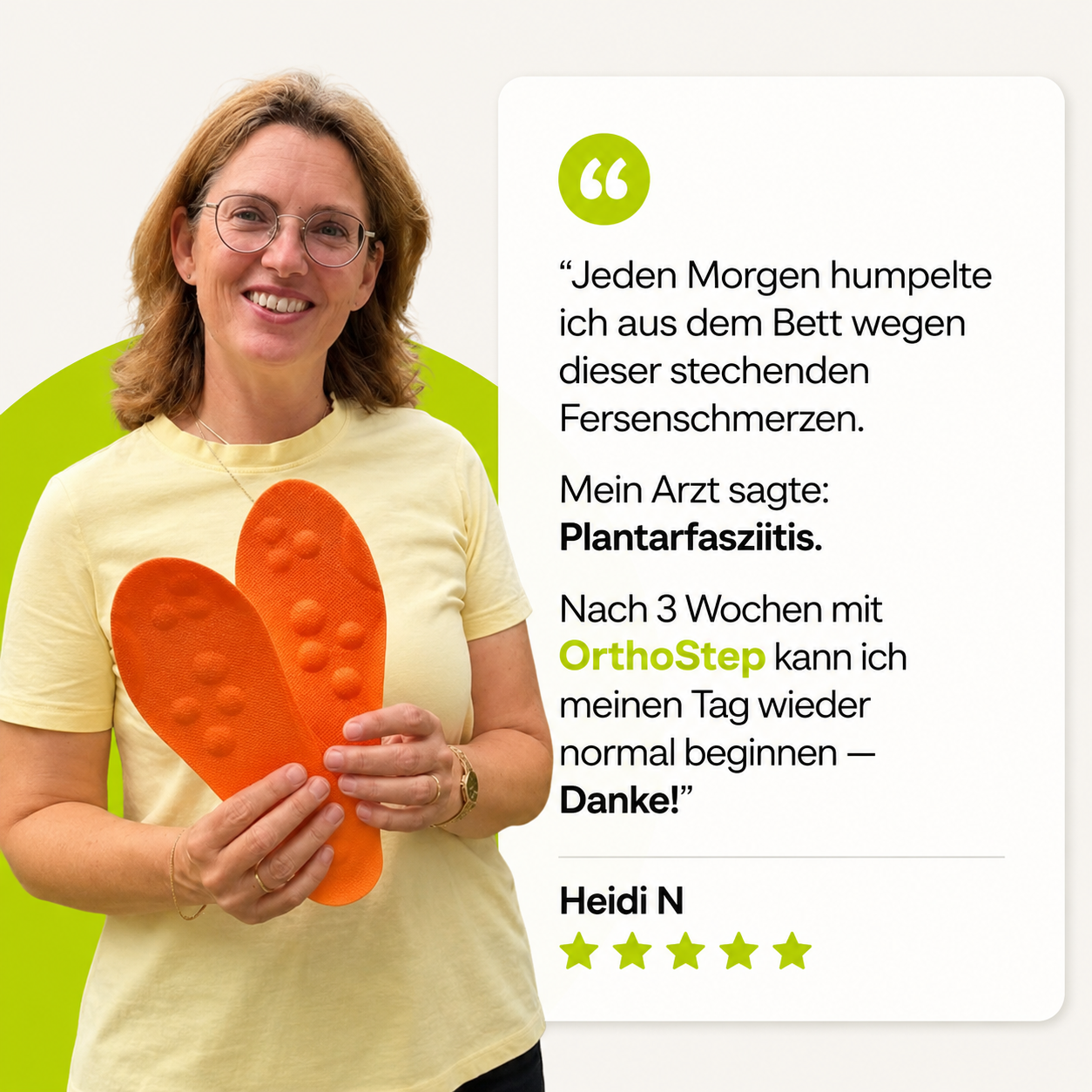 Entlastungssohlen bei Fersenschmerzen & Plantarfasziitis